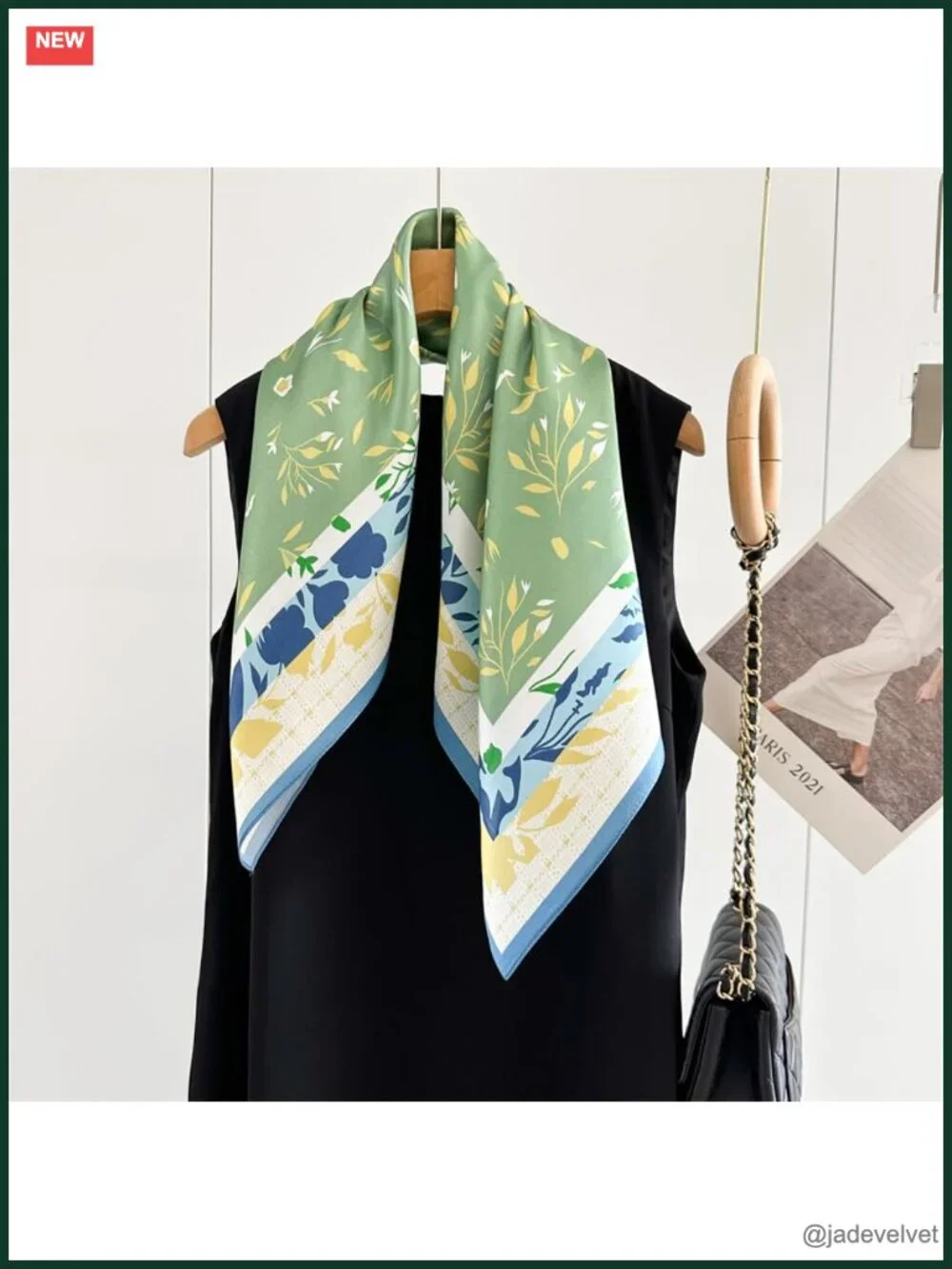 100% Pure Mulberry Silk Square Scarf 26x26 Neck Scarf Hair Bandana Gift